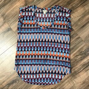 Multi-colored Polyester blend blouse